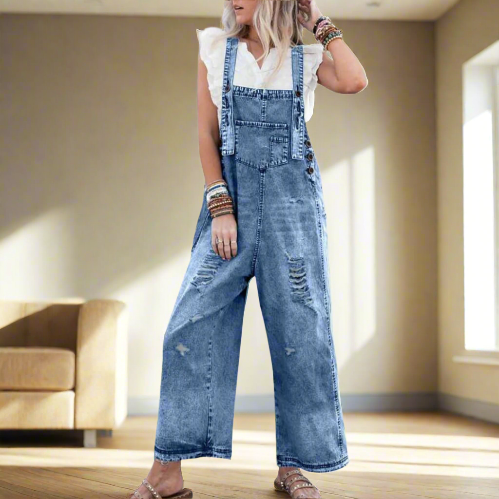 Lora™ – Vintage pesu reguleeritav jumpsuit