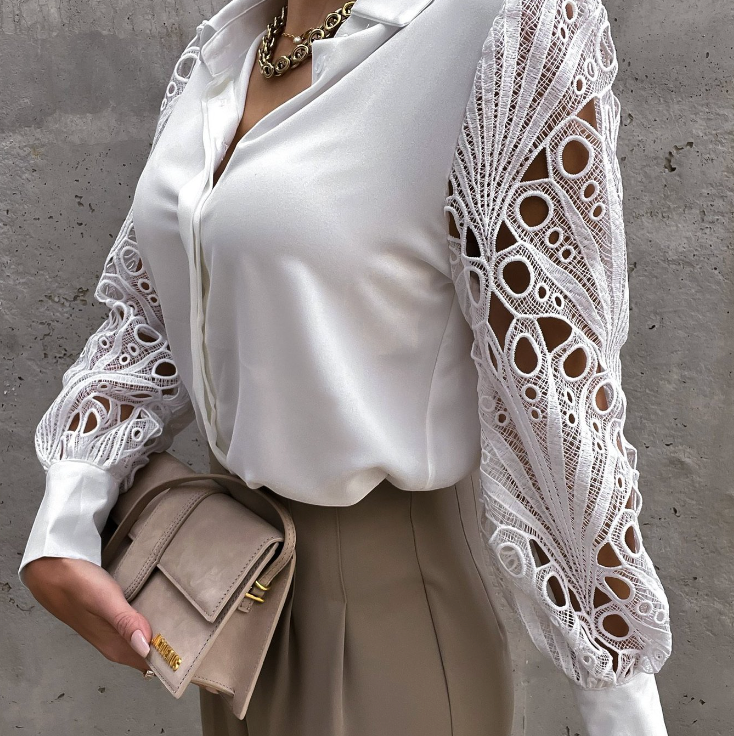 ENGELBERTA I MODERNE BLOUSE KRAEGA