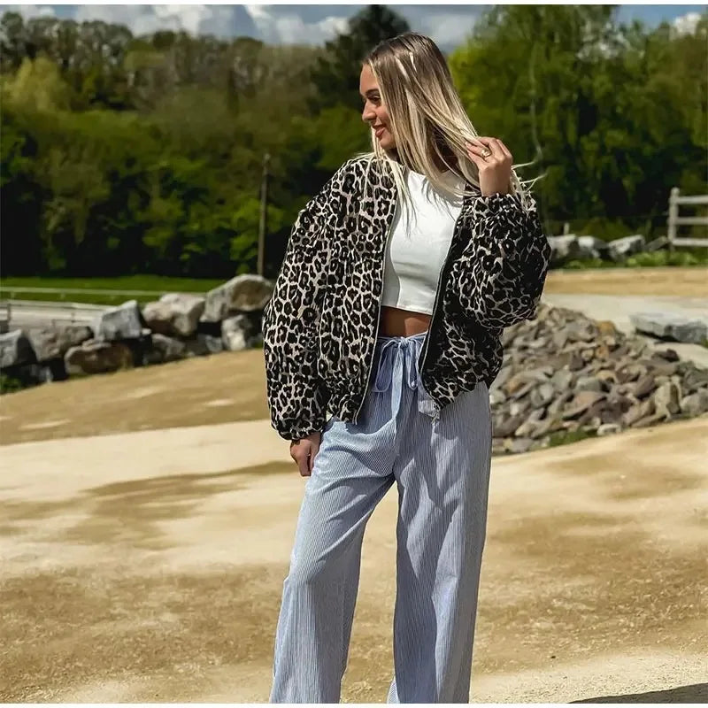 Jasmin™ | Leopard Bomberjakk