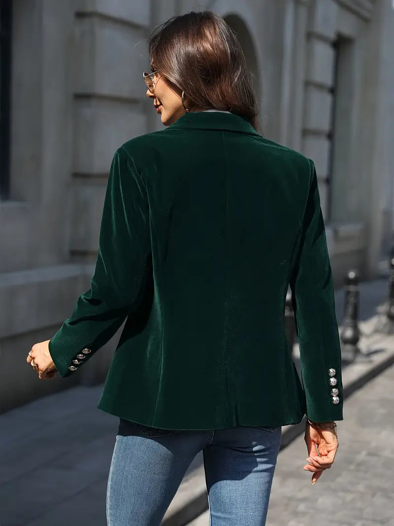 Yvana™ – Elegantne Sametist Blazer Lihtsaks Hoovis Elegantsiks
