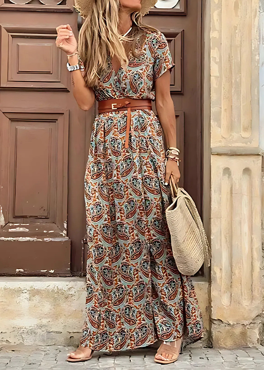 Dora – Boho Breeze Midi Kleid