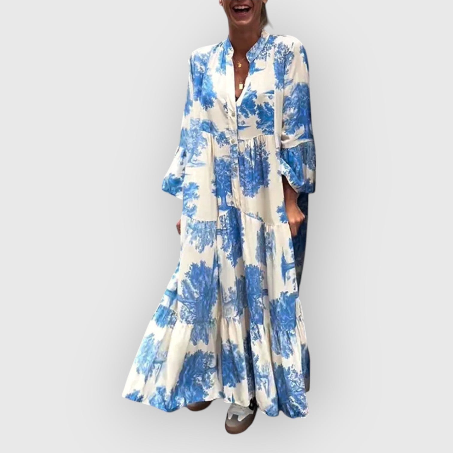 Heather™ – Looduskaunis Lillene Maxi Kleid