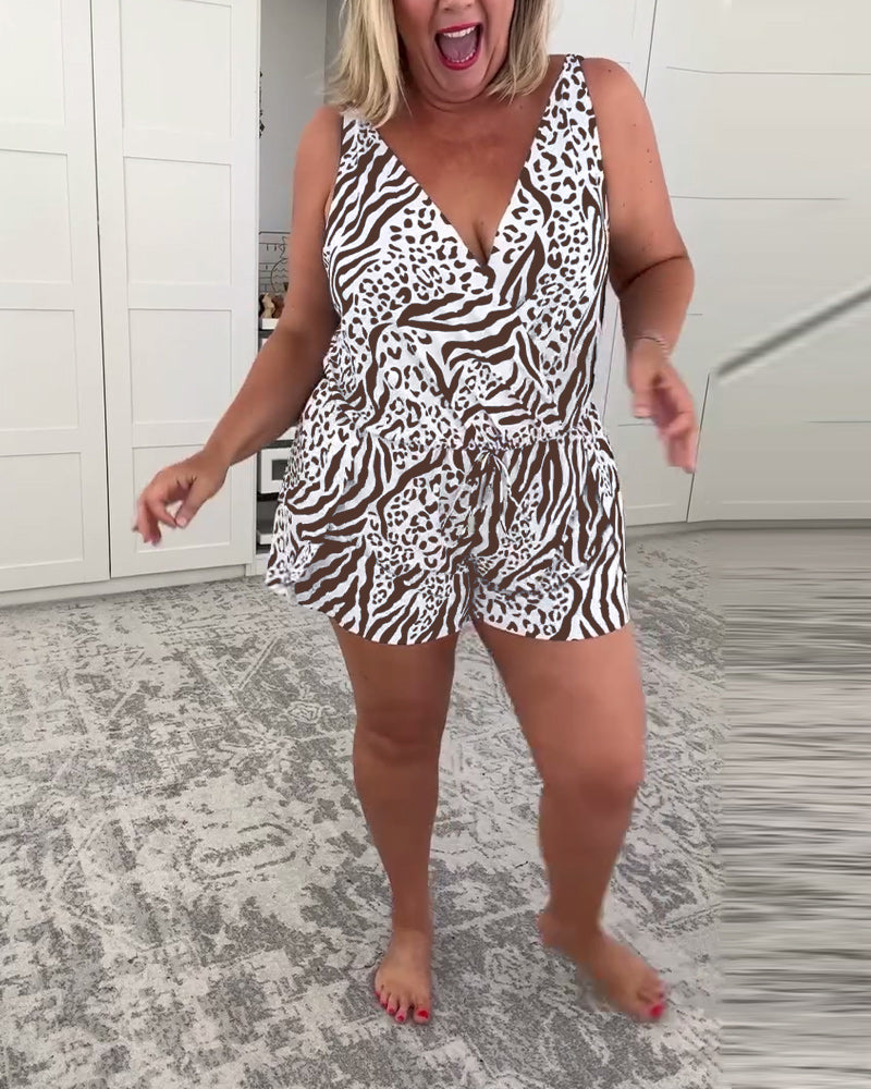 Shelley™ – Slim Fit Zebra Prindiga Üksikosa Päikesealuste Puhkuste jaoks