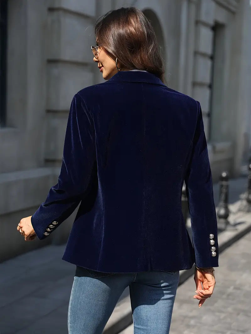 Yvana™ – Elegantne Sametist Blazer Lihtsaks Hoovis Elegantsiks