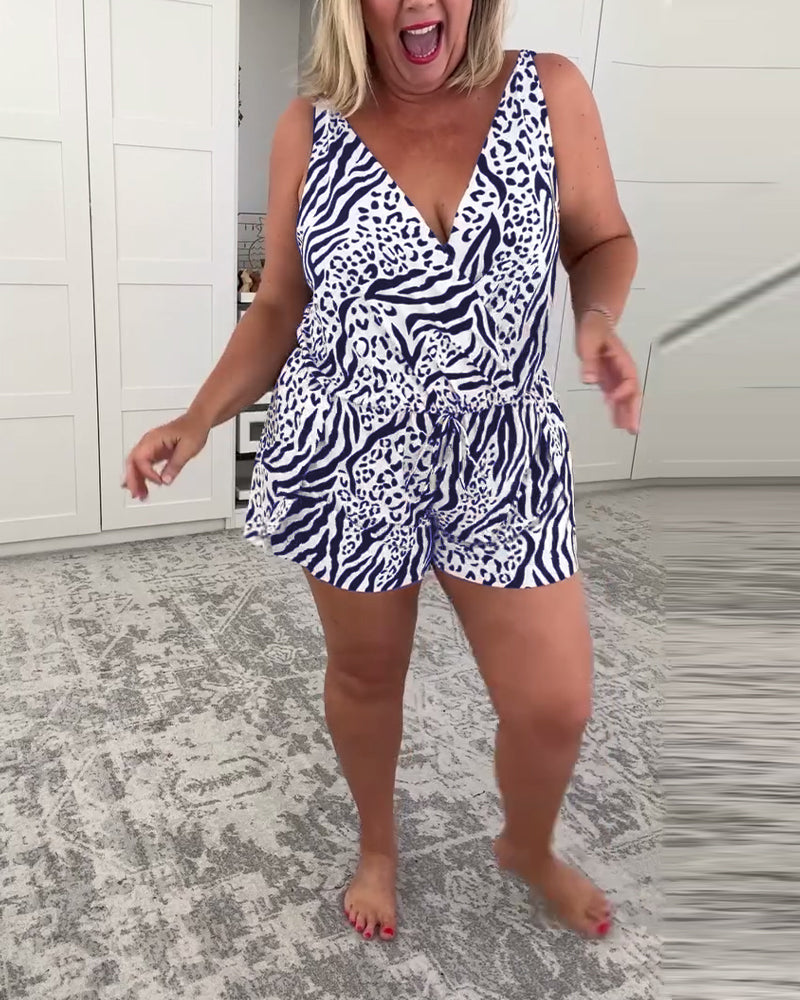Shelley™ – Slim Fit Zebra Prindiga Üksikosa Päikesealuste Puhkuste jaoks