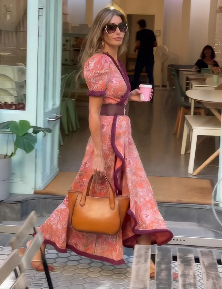 Maeve™ – Elegantne Roosa Maxi Kleidiga Pehme Naiselik Võlu