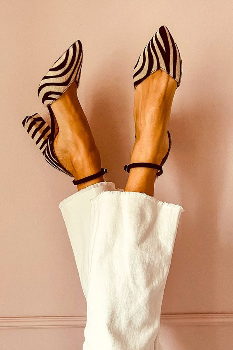 Zebrina™ | Keskmise kontsaga sandaalid ja zebra muster