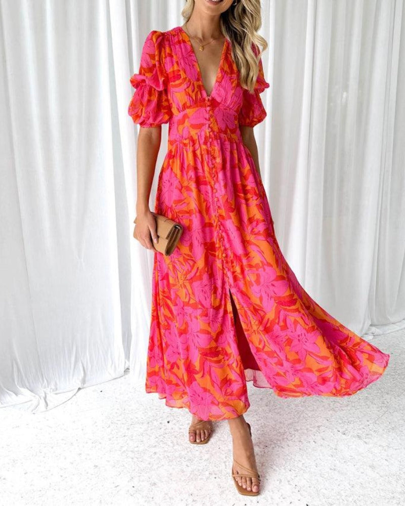 DERANA - ROOSA PUNANE MAXI KLEIT