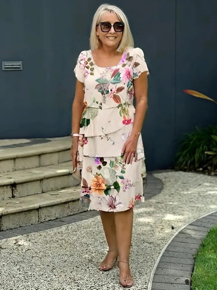 Isabel - Elegantne Lilleline Maxi Kleid