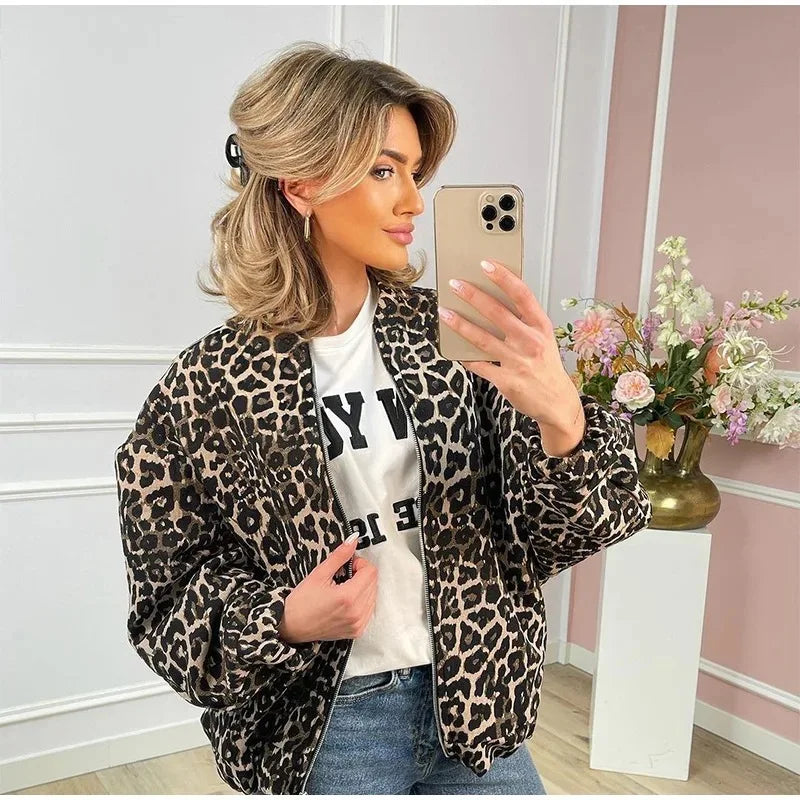 Jasmin™ | Leopard Bomberjakk