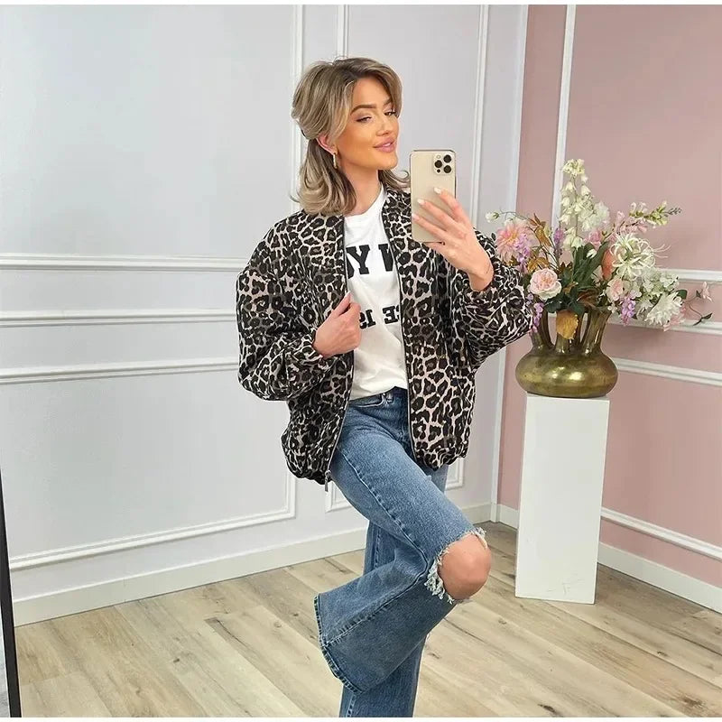Jasmin™ | Leopard Bomberjakk