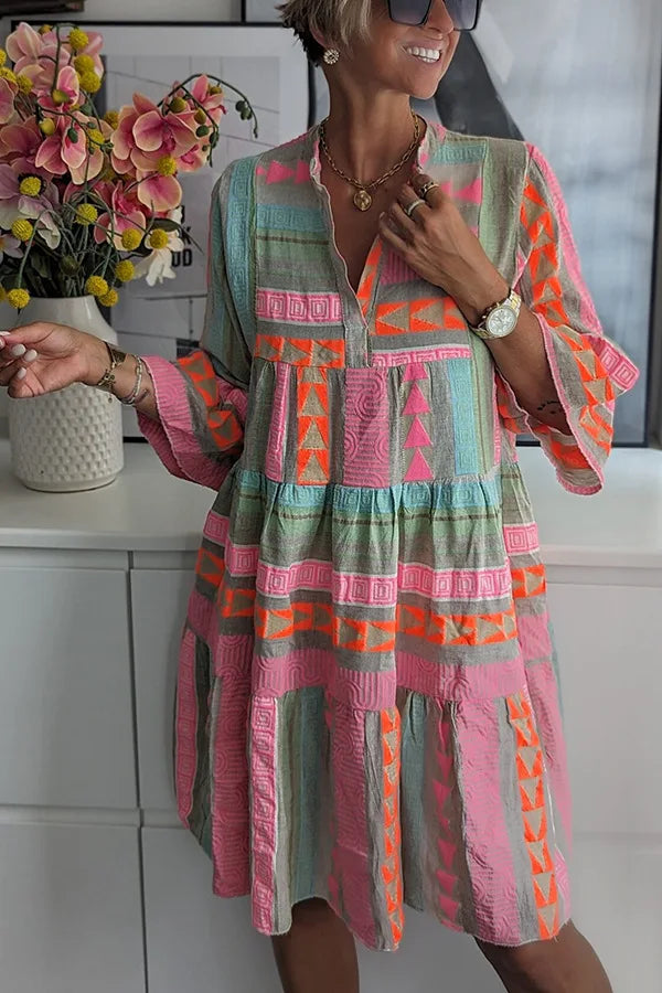 Pauline™ – Boho Kihtidega Swing Midi Kleit