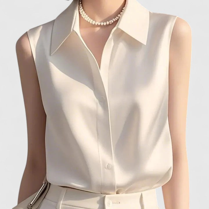 Lindy™ Sleek Minimalist Blouse – Käteta Elegants Igapäevaseks Kandmiseks