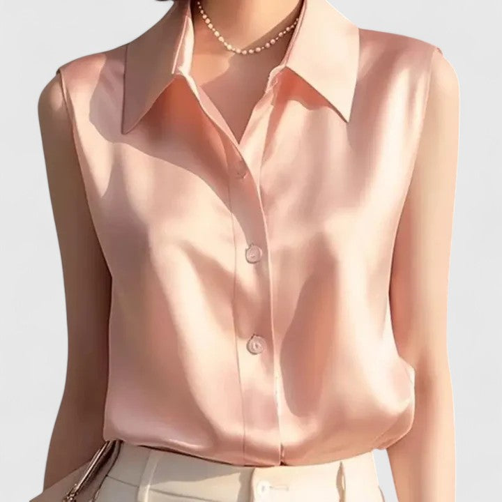 Lindy™ Sleek Minimalist Blouse – Käteta Elegants Igapäevaseks Kandmiseks