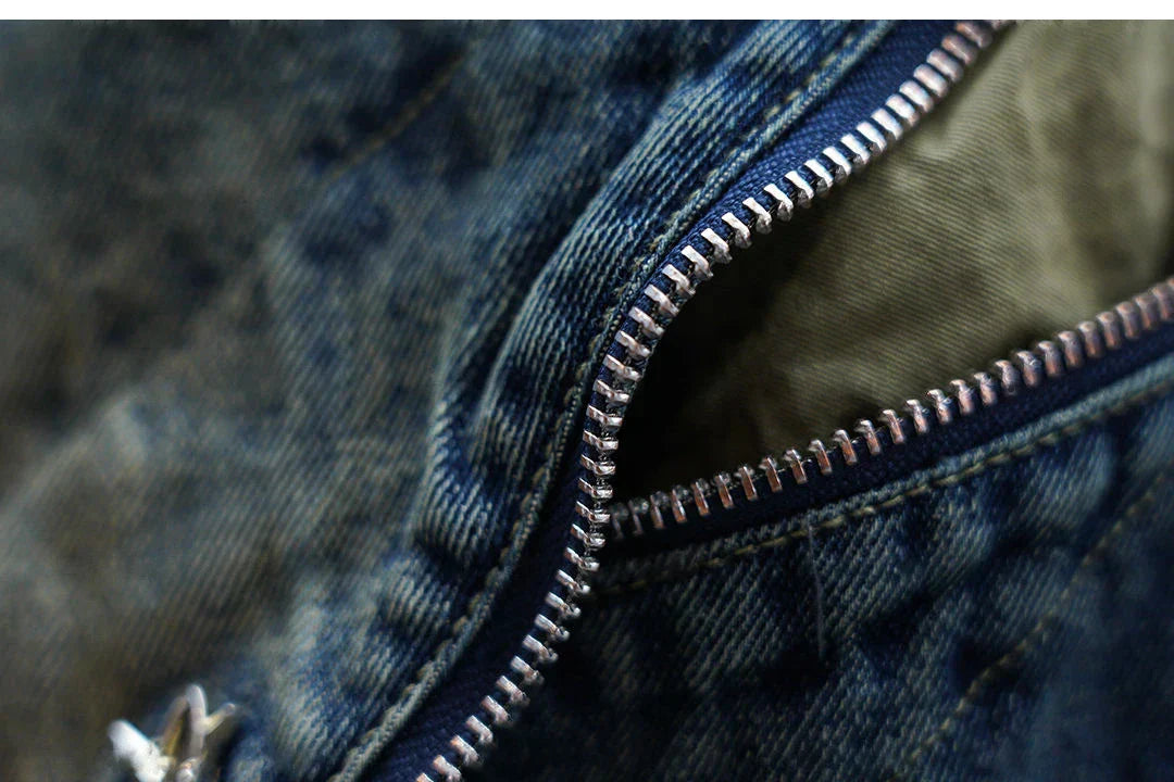 Laurent™ | Denimist Baggy Püksid Vööga