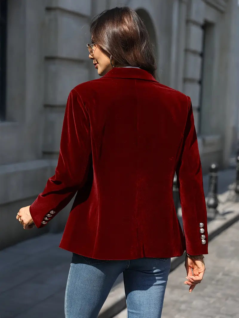 Yvana™ – Elegantne Sametist Blazer Lihtsaks Hoovis Elegantsiks