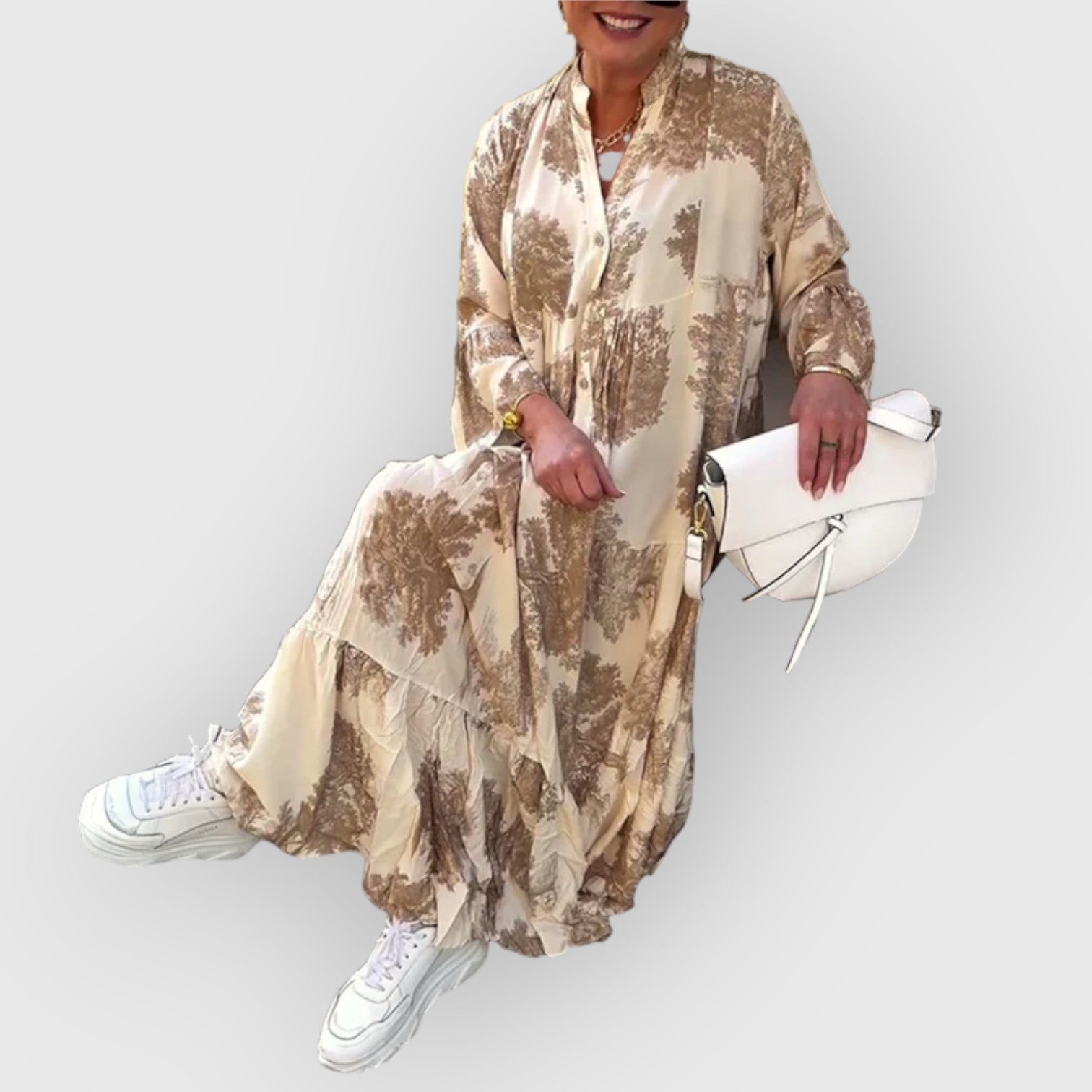 Heather™ – Looduskaunis Lillene Maxi Kleid