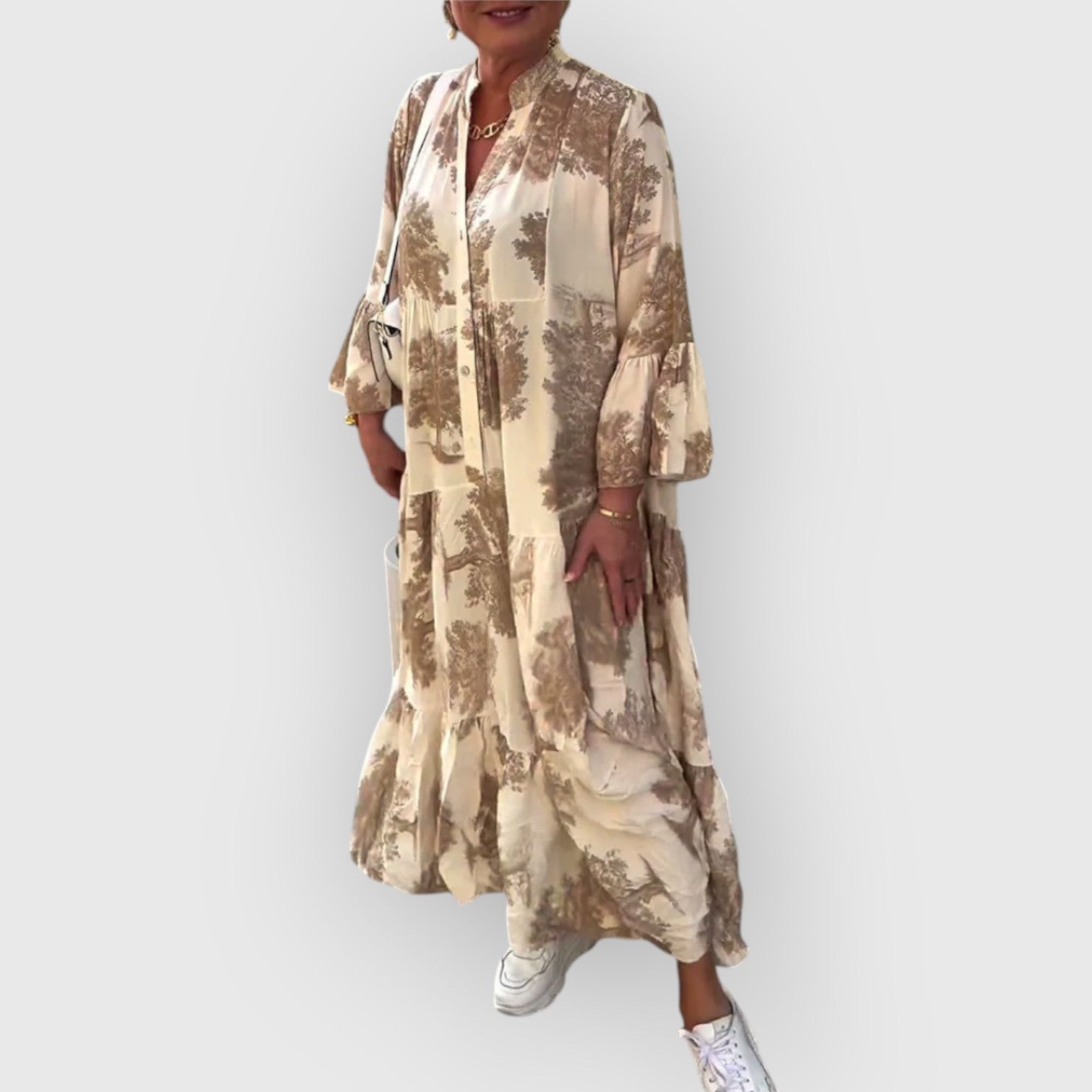 Heather™ – Looduskaunis Lillene Maxi Kleid
